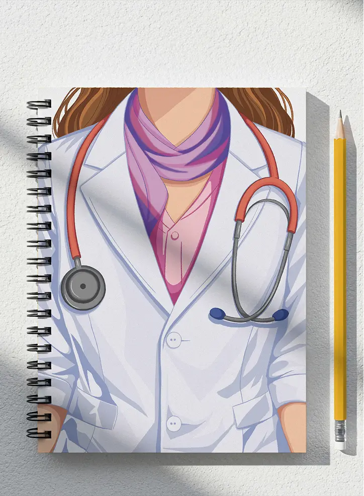 Female Medical Professional Notebook — Image 1