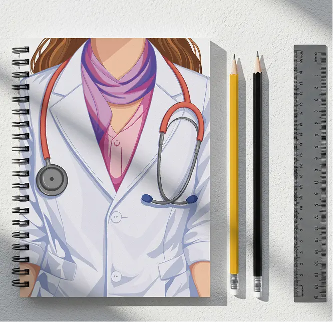 Female Medical Professional Notebook