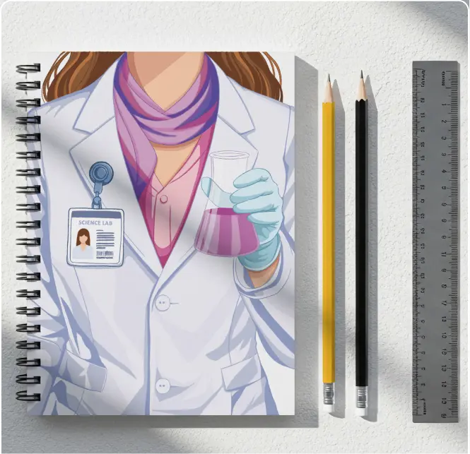 Female Scientist Notebook