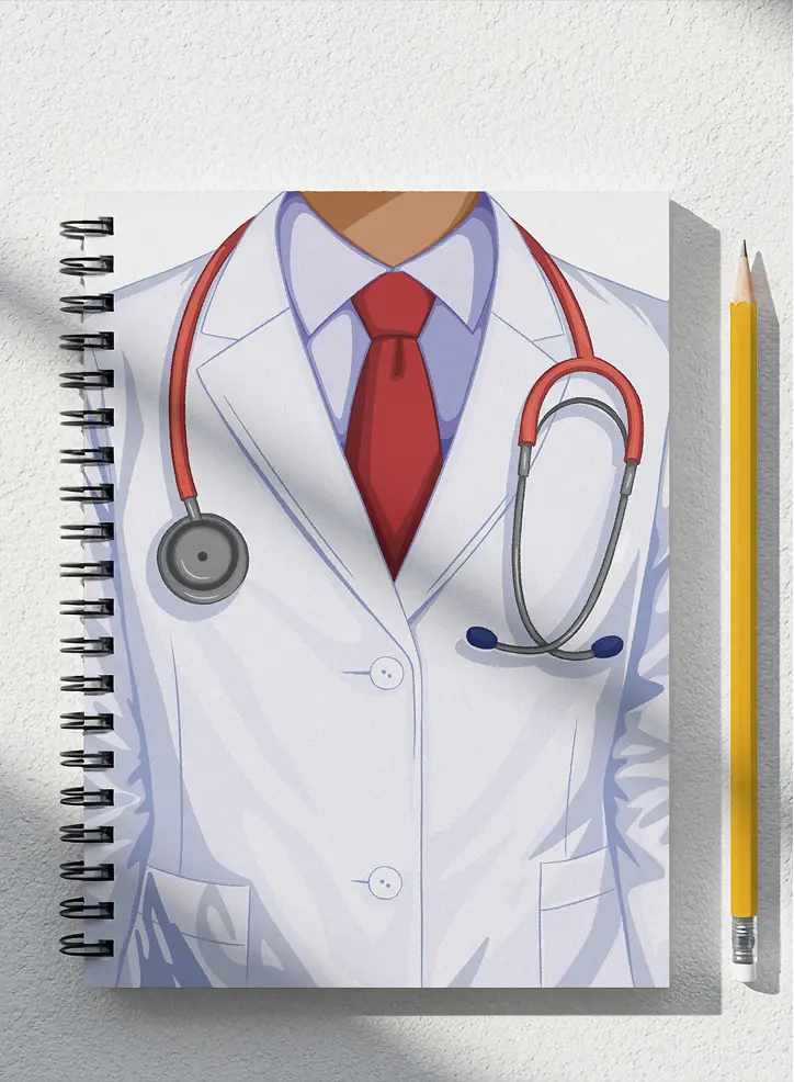 Male Medical Professional Notebook — Image 1