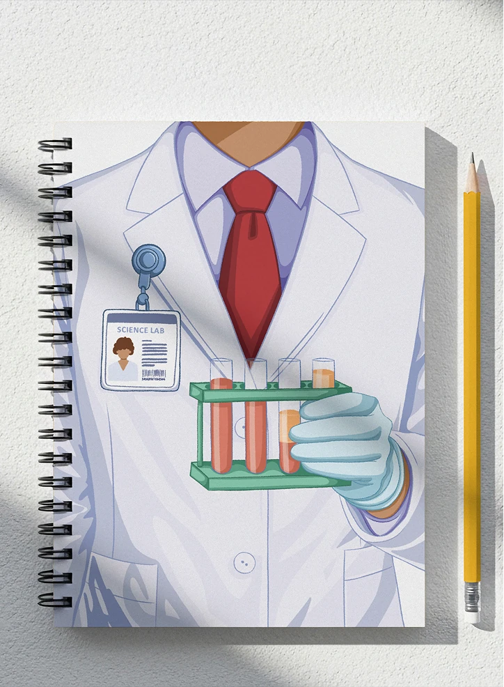 Male Scientist Notebook — Image 1